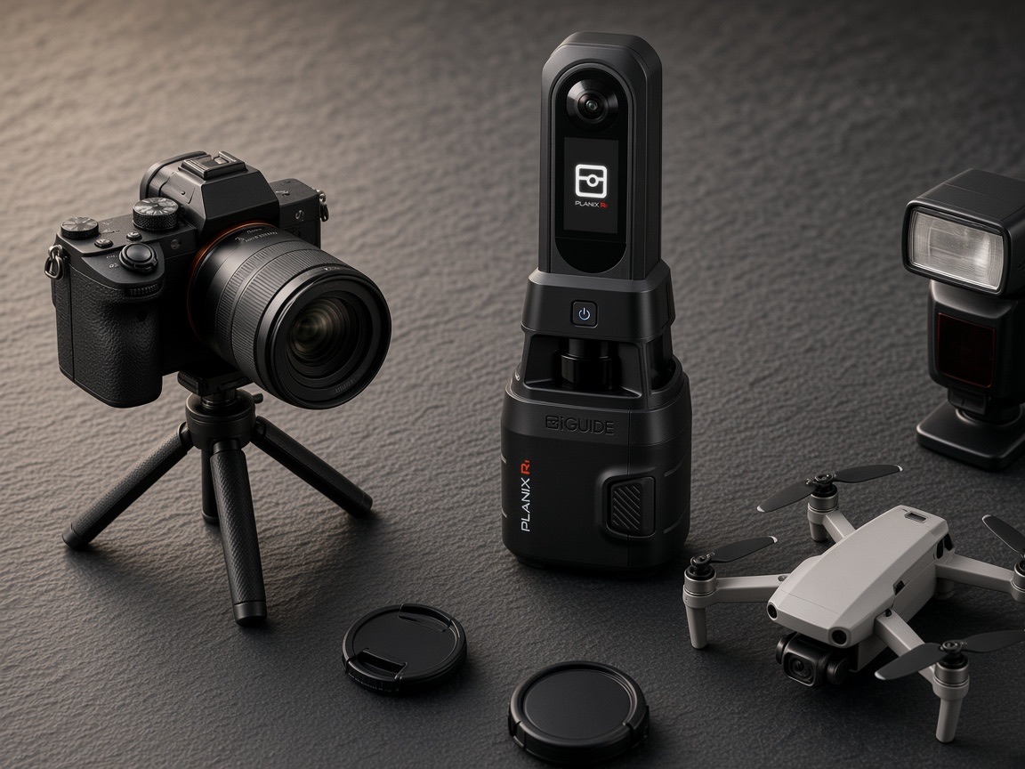Sony camera, iGuide Planix R1, and DJI drone used by Corsion Studio
