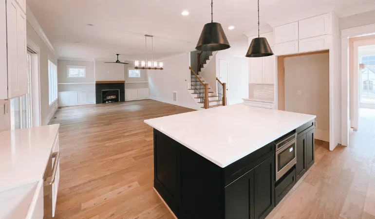 Empty room before virtual staging